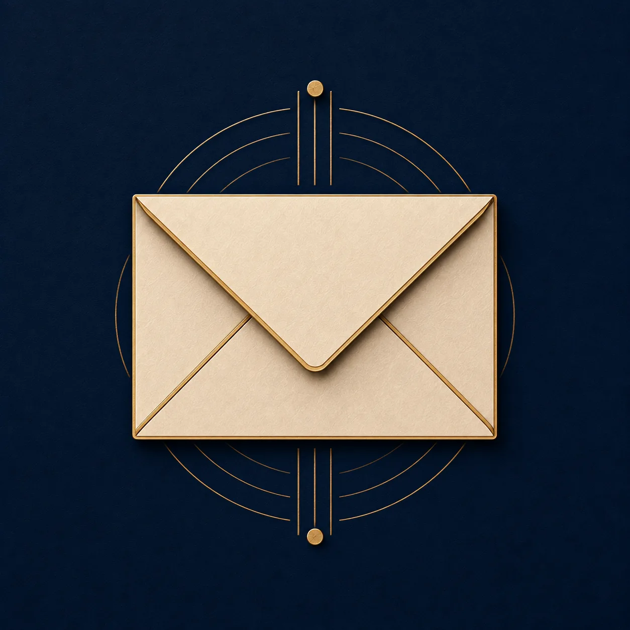 Gold envelope illustration representing a coordinated campaign